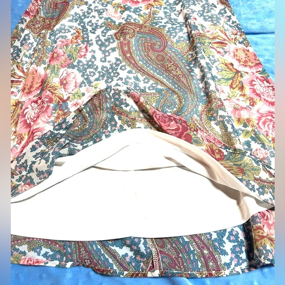 Show‎ Me Your Mumu Floral Paisley Babydoll Dress Flutter Sleeve Boho Festival XS - Picture 6 of 11